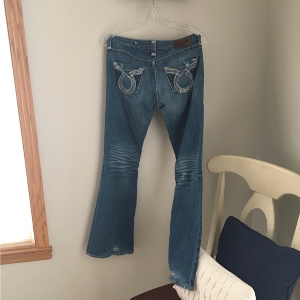 BIG STAR Sweet Jean 28R flare wide leg buckle pants designer school y2k